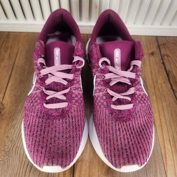Womens 11 Nike React Infinity Run Flyknit 2 DD3024-500 Bordeaux Running Shoes - Picture 8 of 10